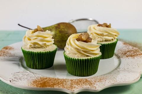 recipe image Hruškové korenené cupcakes