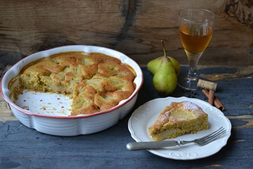 recipe image Hruškový koláč s koreneným sirupom